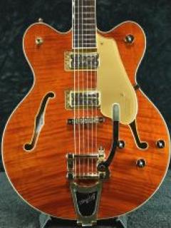 Electromatic LTD Flame Okoume Broadkaster Double-Cut with Bigsby- Roundup Orange Stain-【金利0%!!】