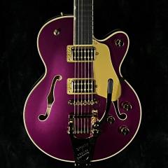Broadkaster Jr. LX Center Block with String-Thru Bigsby and Gold Hardware, Ebony Fingerboard,-Blackb