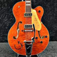 【夏のボーナスセール】G6120TGQM-56 Limited Edition Quilt Classic Hollow Body-Roundup Orange Stain Lacquer -【金利0