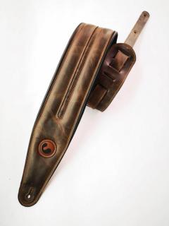 ROCKET 4″-Vintage Brown- Guitar Strap【Made In Chile】【ハンドメイド】【ストラップ】