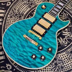 【当店オーダーモデル！】 ~Made to Measure~ 1968 Les Paul Custom 7A Quilt Maple Top 3-Pickup Turquoise Blue Gloss