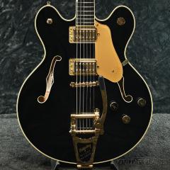 Broadkaster LX Center Block with String-Thru Bigsby and Gold Hardware, Ebony Fingerboard, -Black-【金利