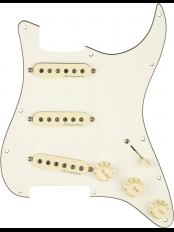Pre-Wired Strat Pickguard, Hot Noiseless SSS, Parchment 11《ピックアップ/ピックガード》