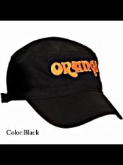 Cadet hat with Orange motif -Black- 《キャップ/帽子》【Webショップ限定】
