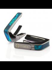 Capos Exotic Shell TEAL ANGEL WING -Black Chrome- │ ギター用カポタスト