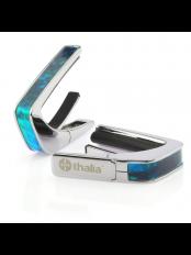 Capos Exotic Shell TEAL ANGEL WING -Chrome- │ ギター用カポタスト