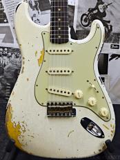 ~Custom Collection~ 1960 Stratocaster Heavy Relic -Aged Olympic White over 3 Color Sunburst-【全国送料負担!