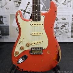 MBS Michael Landau 1963 Stratocaster Relic Left-Handed!! -Fiesta Red over 3 Color Sunburst- by Jason
