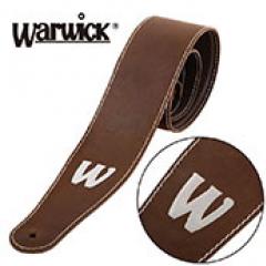 Teambuilt Genuine Leather Bass Strap -Brown / Silver Embossing- │ ギター/ベースストラップ