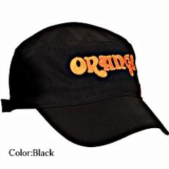 Cadet hat with Orange motif -Black- 《キャップ/帽子》【Webショップ限定】