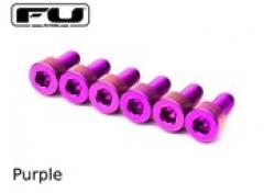 Titanium Saddle Mounting Screw Set (6) -PURPLE-【Webショップ限定】