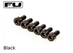Titanium Saddle Mounting Screw Set (6) -BLACK-【Webショップ限定】