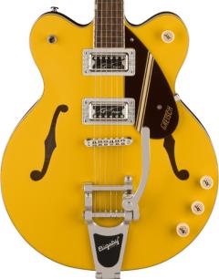 G2604T Streamliner Rally II Center Block Double-Cut with Bigsby -Two-Tone Bamboo Yellow/Copper Metal