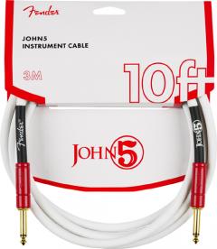 John 5 Instrument Cable White and Red 10' (3m S/S)【オンラインストア限定】