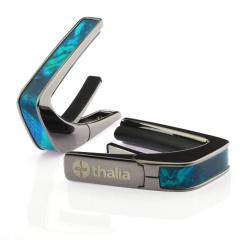 Capos Exotic Shell TEAL ANGEL WING -Black Chrome- │ ギター用カポタスト