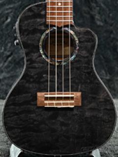 Quilted Maple Black Stain Concert A/E Ukulele【コンサートウクレレ】【オンラインストア限定】