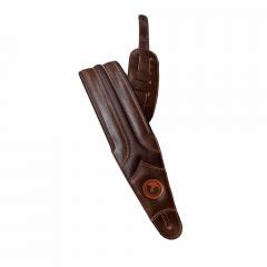 RIVER 4″ -Dark Brown/Black- Guitar Strap 【Made In Chile】【ハンドメイド】【ストラップ】