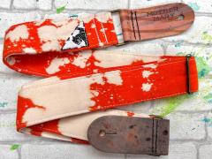 “Orange Bleached” Guitar Strap【フェンダーカスタムショップフロア在庫品】【Made In USA】【ハンドメイド】