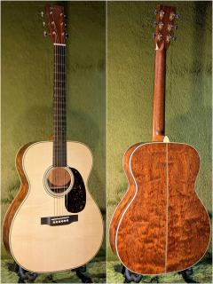 【実機動画あり】CTM OM-30Style Multicolor Rope Purfling【Quilted Bubinga/Swiss Spruce】#2894739【Martin ファクトリーツ