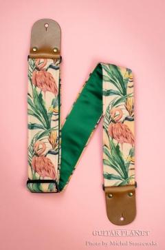 Wide Flamingo Guitar Strap【HandMade In Poland】