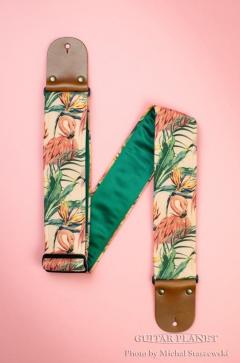 Wide Flamingo Guitar Strap【HandMade In Poland】