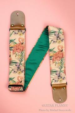 Wide Flamingo Guitar Strap【HandMade In Poland】