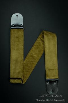Wide Vintage Khaki Corduroy Guitar Strap 【HandMade In Poland】【Corduroy】