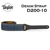 D200-10 Blue Denim Strap, Gold Logo 2''【ギターストラップ】