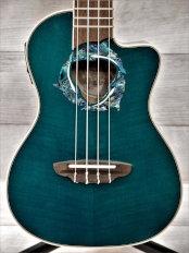 Uke Dolphin Concert Flame Top A/E - Trans Blue (UKE DPN) 【コンサート・ドルフィン】【ピックアップ搭載】【15回金利0%対象】【送料無料】