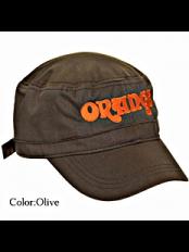 Cadet hat with Orange motif -Olive- 《キャップ/帽子》【Webショップ限定】