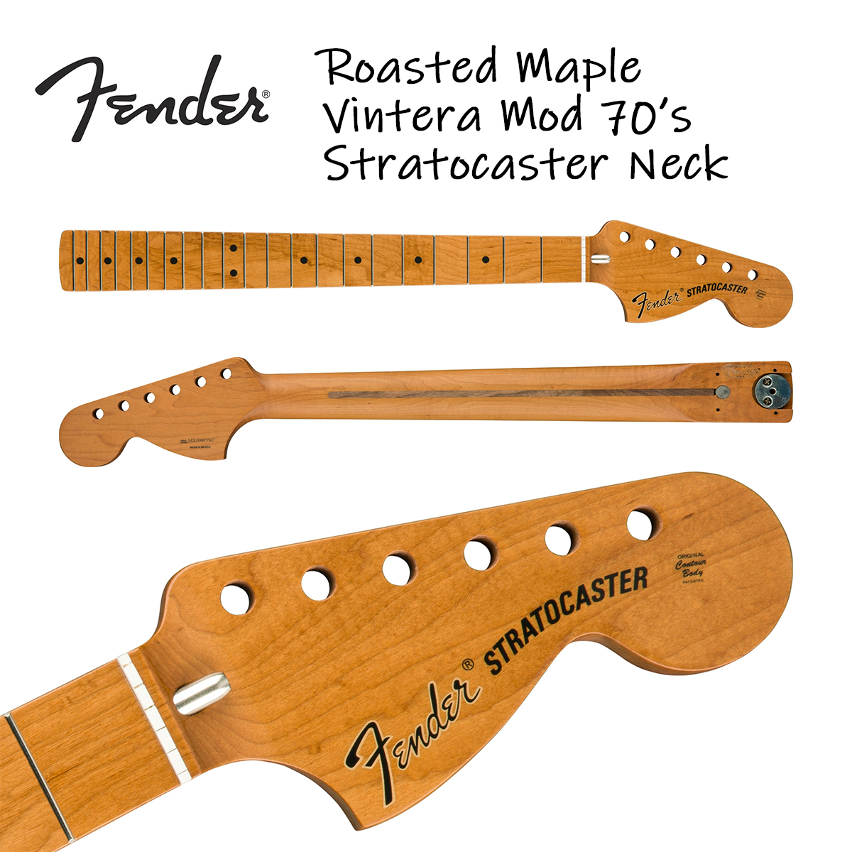 FenderRoasted Maple Vintera Mod 70s Stratocaster Neck 21 Medium