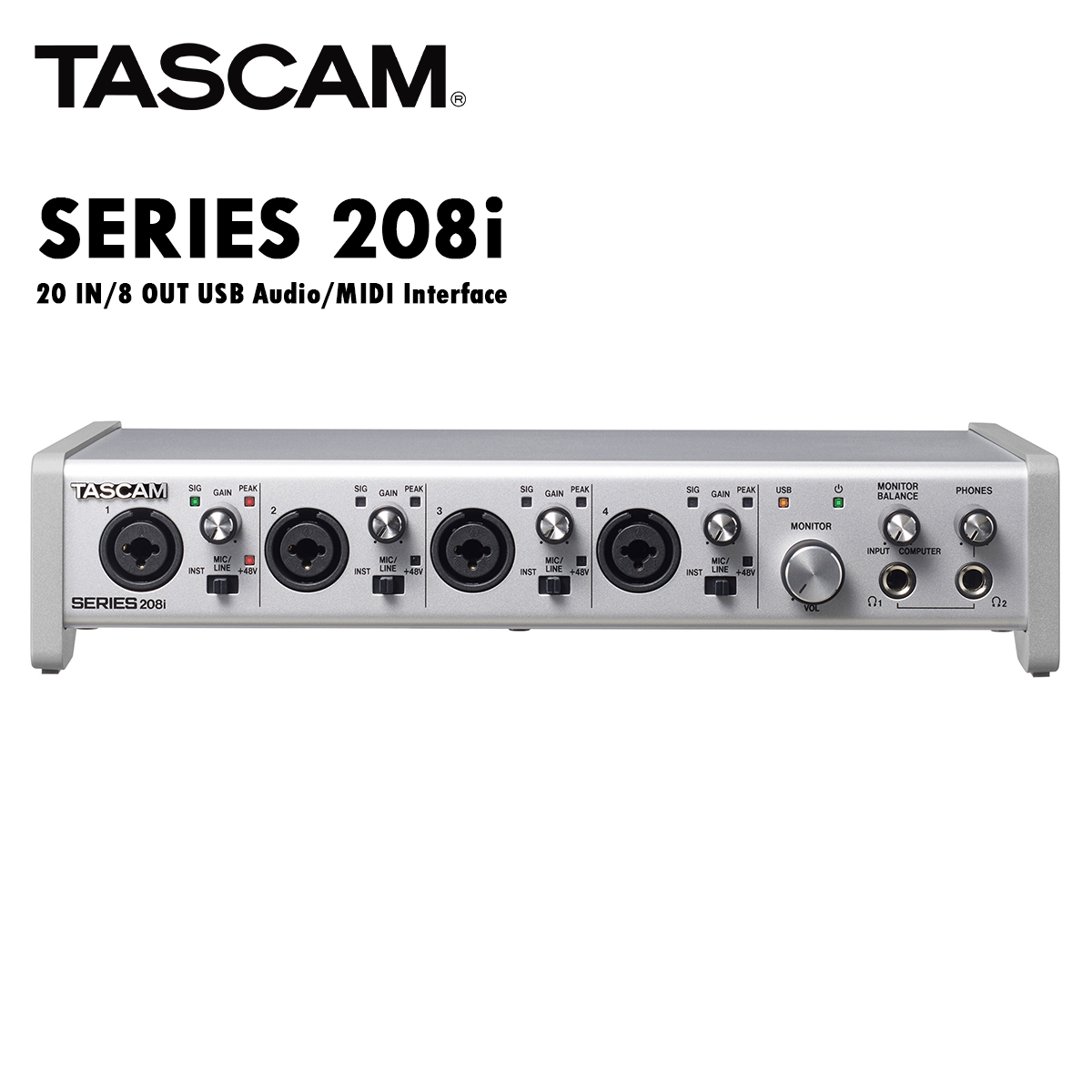 TASCAMSERIES 208i - USB Audio/MIDI Interface 新品 オーディオ