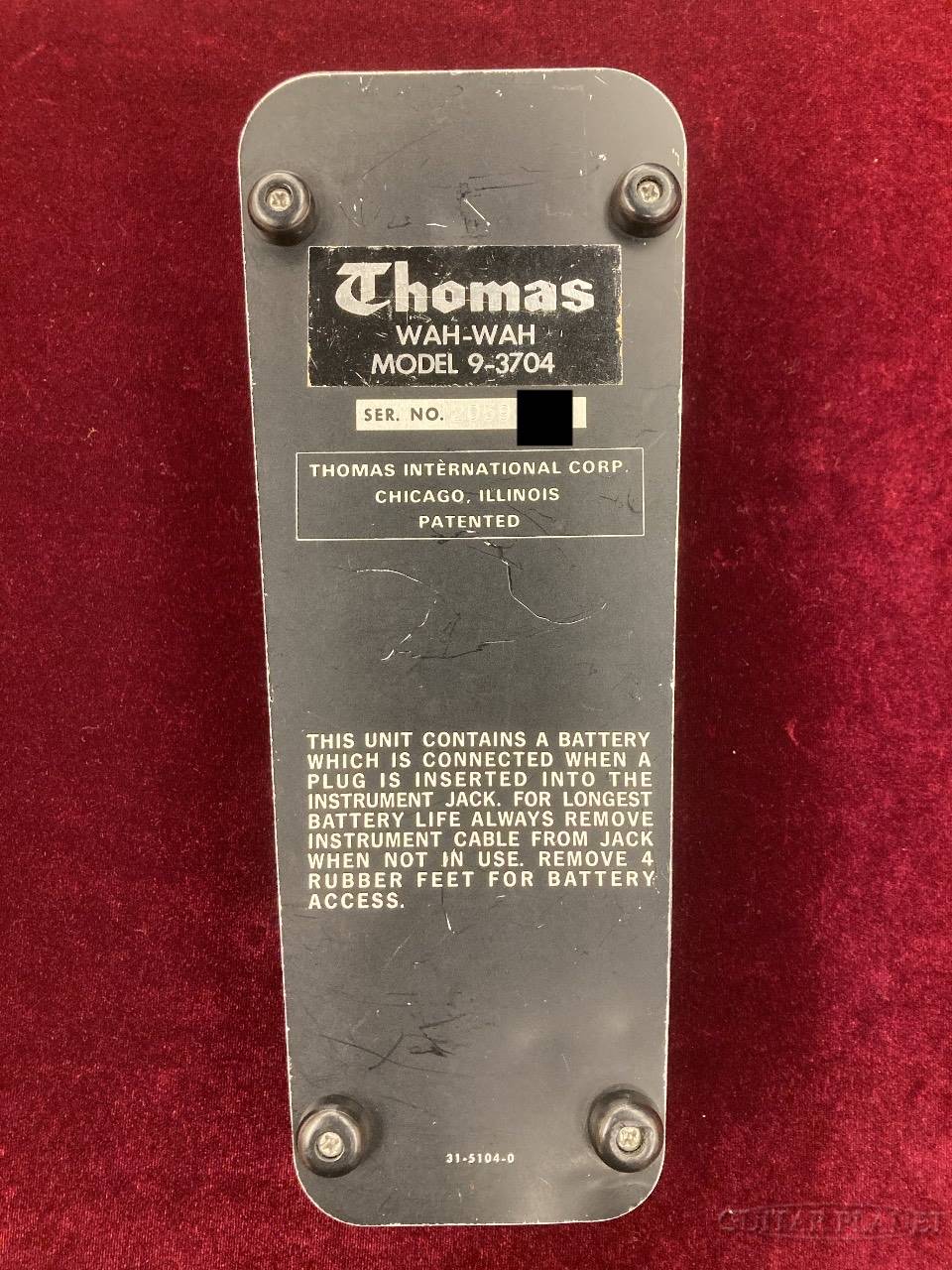 Thomas1970's Wah-Wah MODEL 9-3704 【TDK 5103】【Vintage】商品詳細