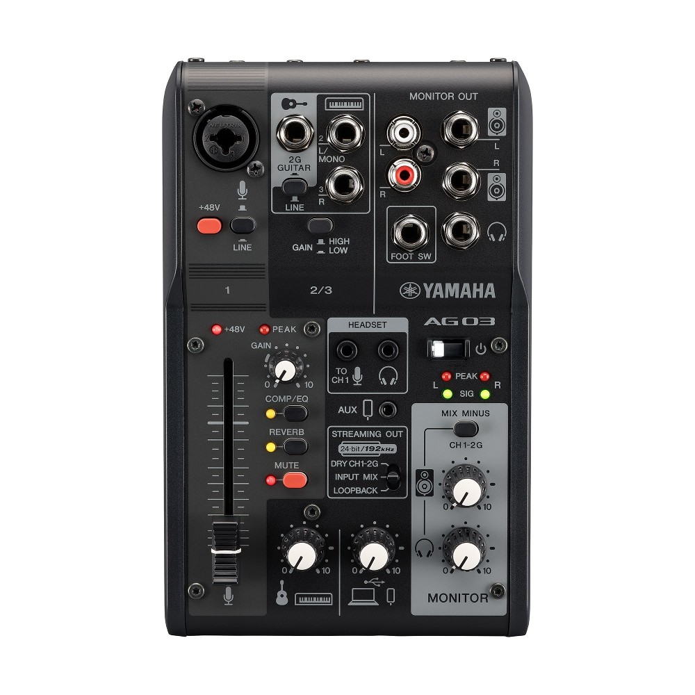 YAMAHAAG03MK2 -Black(ブラック)-【USB ライブストリーミングミキサー YAMAHAAG03MK2 -Black(ブラック)-【USB ライブストリーミングミキサー