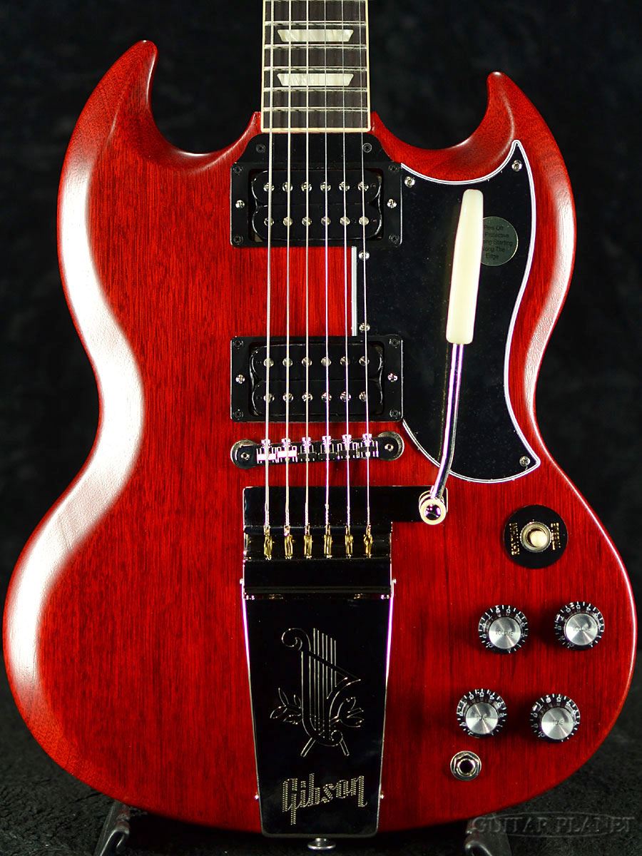 GibsonSG Standard 61 Faded Maestro Vibrola -Vintage Cherry Satin