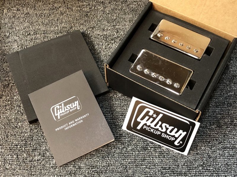 GibsonCustombucker (Matched Set/Double Black/True Historic Nickel